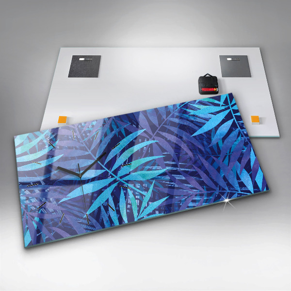 Orologi orizzontali Foglie blu