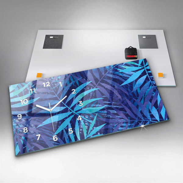 Orologi orizzontali Foglie blu