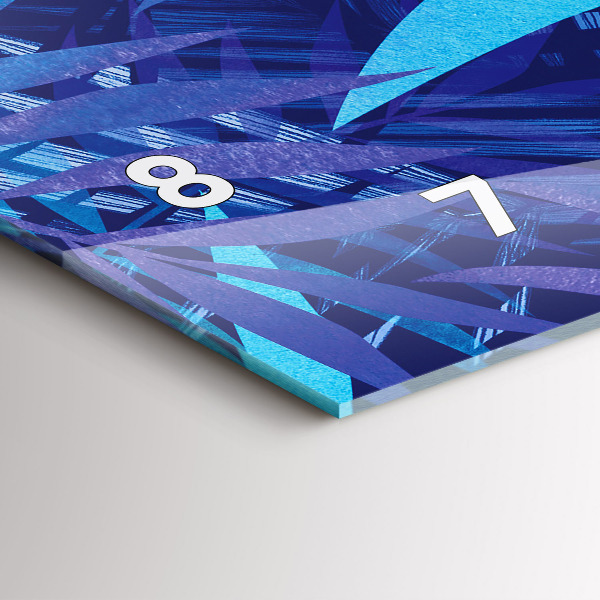 Orologi orizzontali Foglie blu