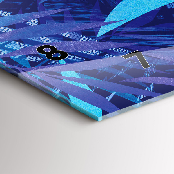 Orologi orizzontali Foglie blu