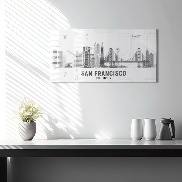 Orologio rettangolare Skyline di San Francisco