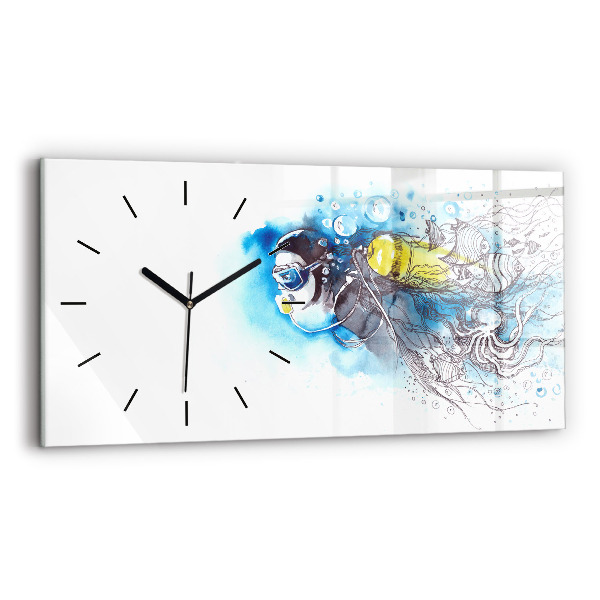 Orologio rettangolare Vita dei pesci sottomarini