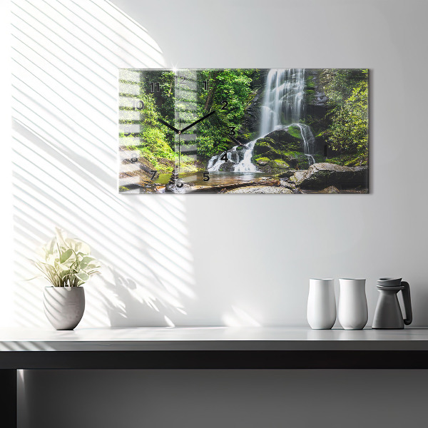 Orologio rettangolare Foresta di cascate
