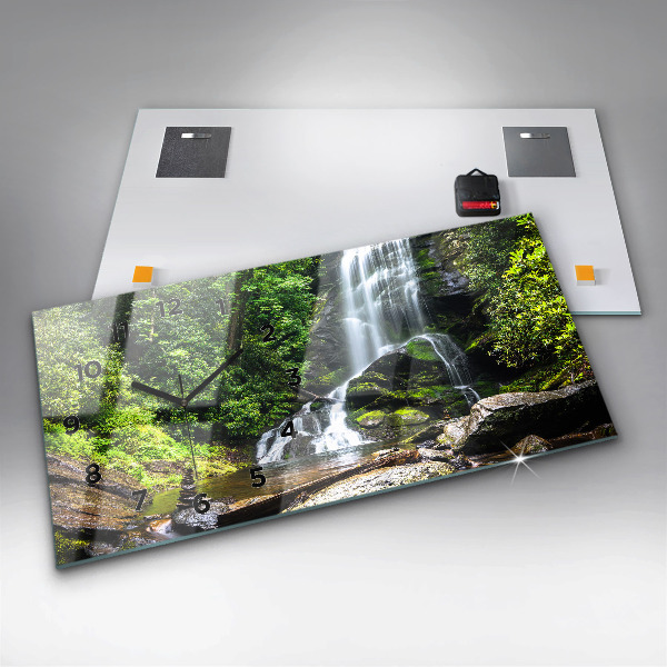 Orologio rettangolare Foresta di cascate
