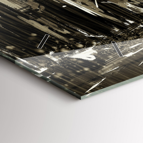 Orologio rettangolare Donna in una notte piovosa