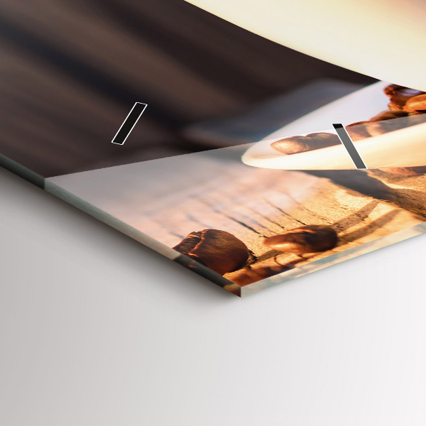 Orologio rettangolare Una tazza di caffè