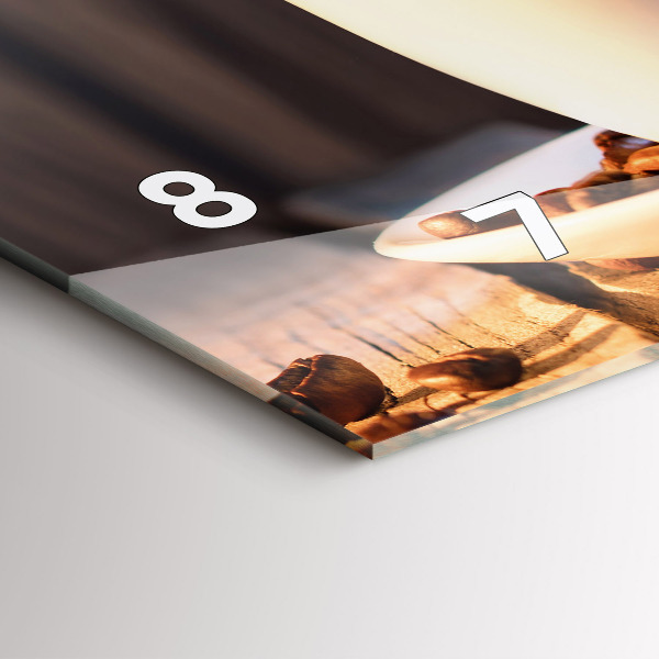 Orologio rettangolare Una tazza di caffè