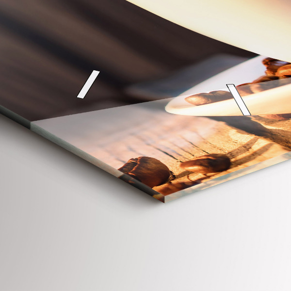 Orologio rettangolare Una tazza di caffè