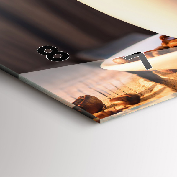 Orologio rettangolare Una tazza di caffè