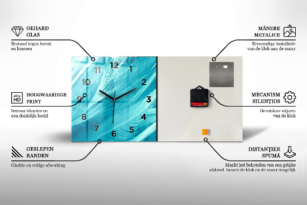 Orologio rettangolare Illustrazione di fenicottero