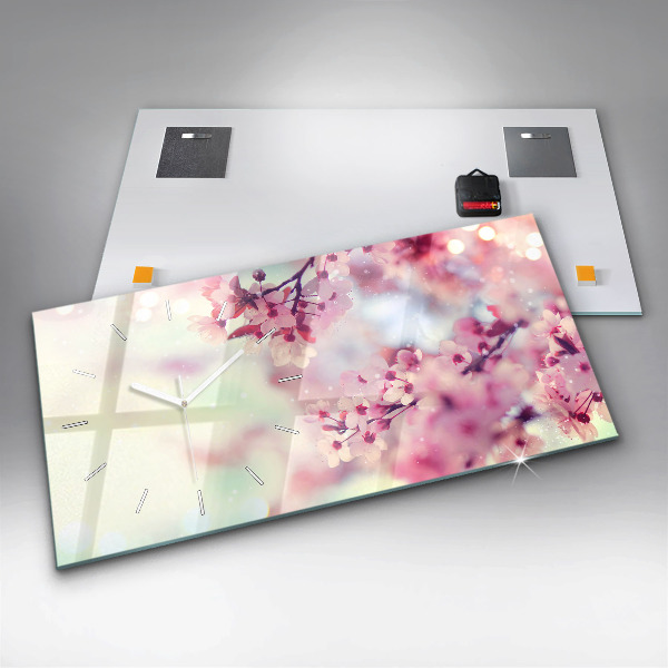 Orologio rettangolare Fiori primaverili