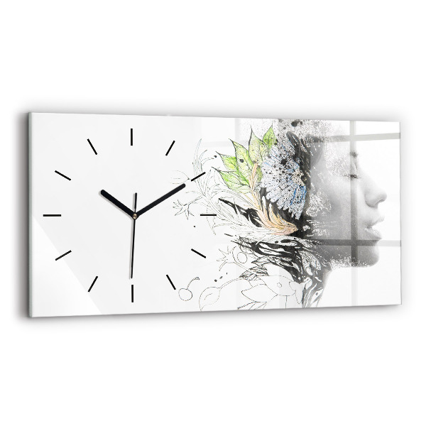 Orologio rettangolare Volto di donna astratto