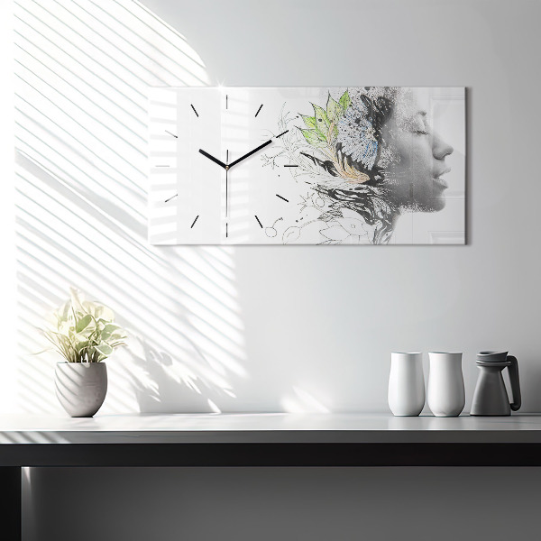 Orologio rettangolare Volto di donna astratto