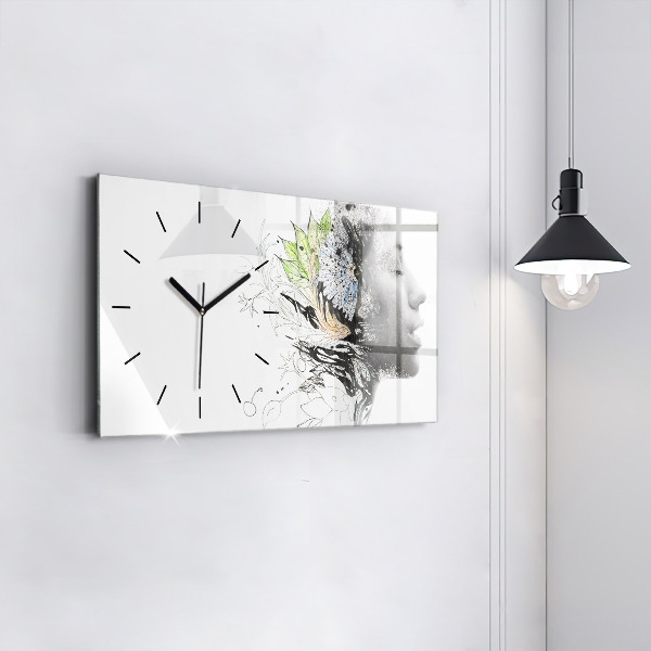 Orologio rettangolare Volto di donna astratto