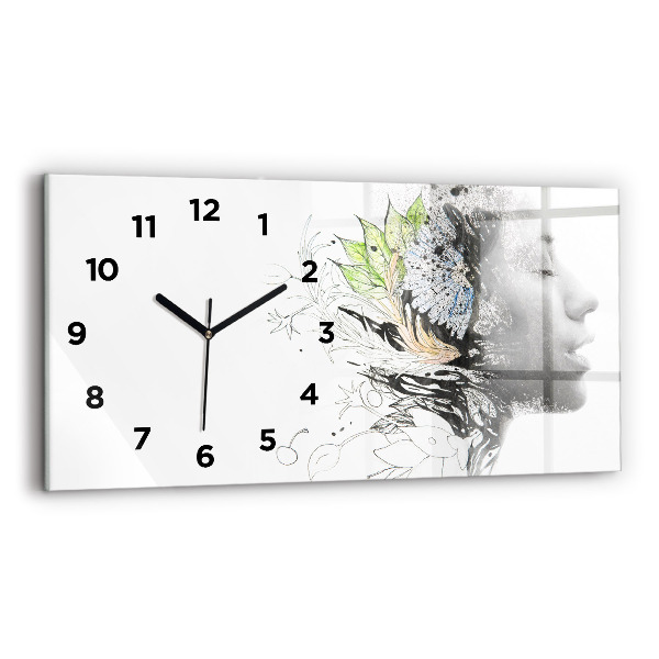 Orologio rettangolare Volto di donna astratto