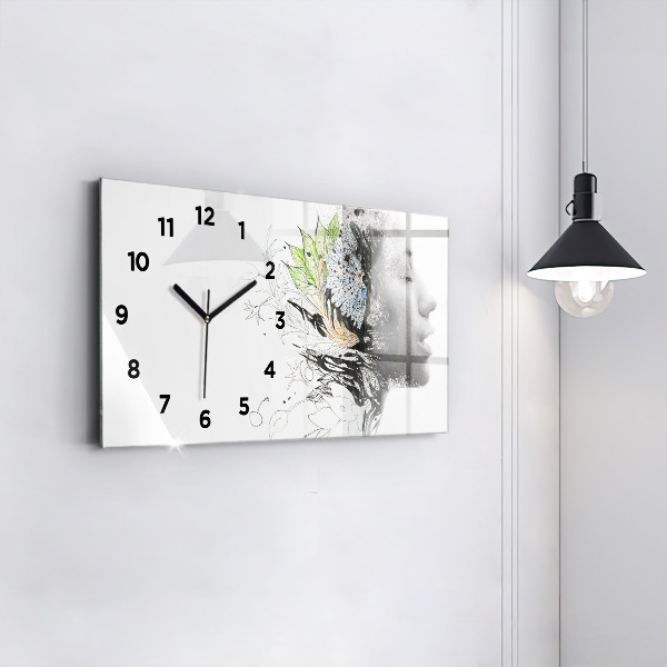 Orologio rettangolare Volto di donna astratto