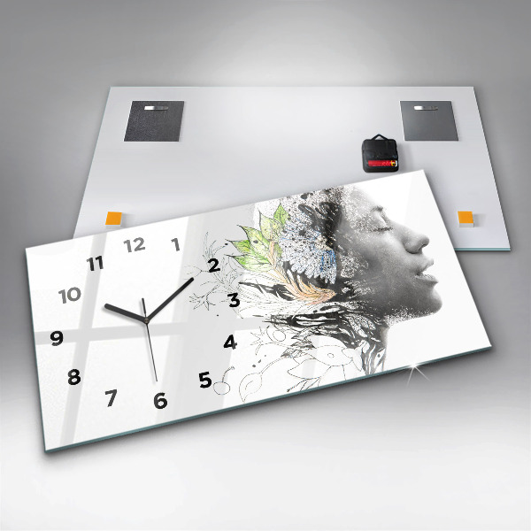 Orologio rettangolare Volto di donna astratto
