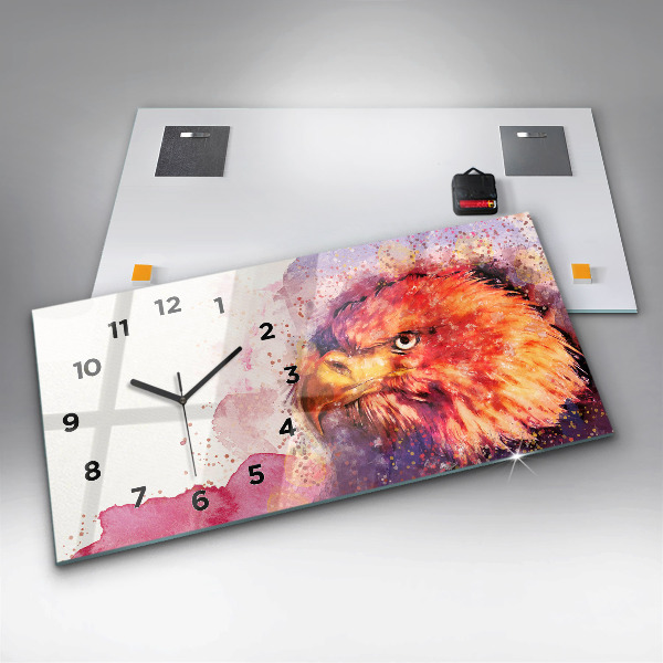 Orologio rettangolare Sfondo aquila acquerello
