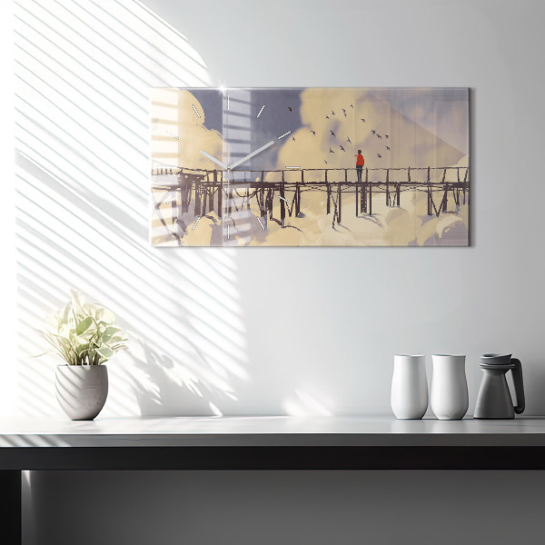 Orologi orizzontali Uomo sul vecchio ponte