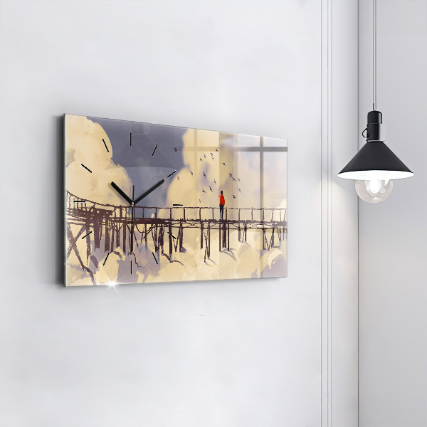 Orologi orizzontali Uomo sul vecchio ponte