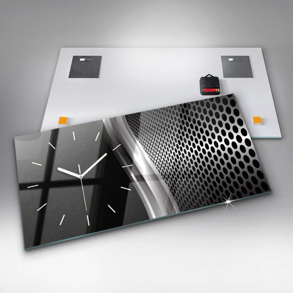 Orologi orizzontali Astrazione del metallo nero