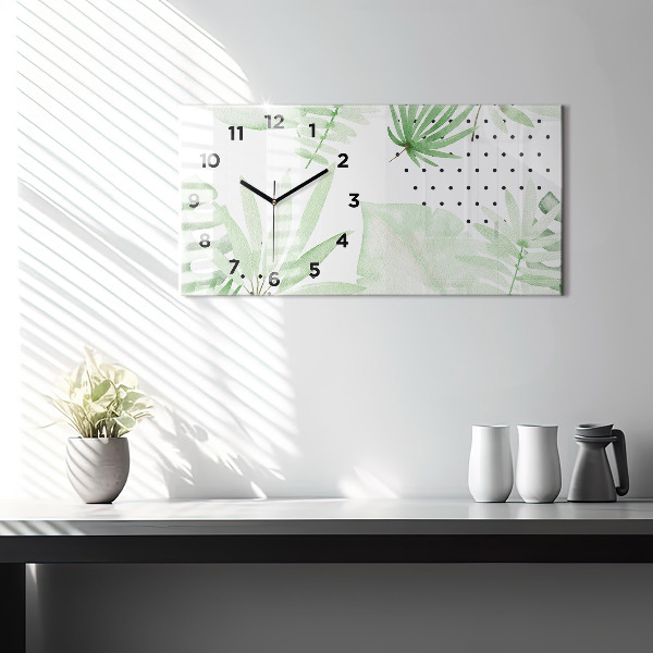 Orologi orizzontali Foglie verdi