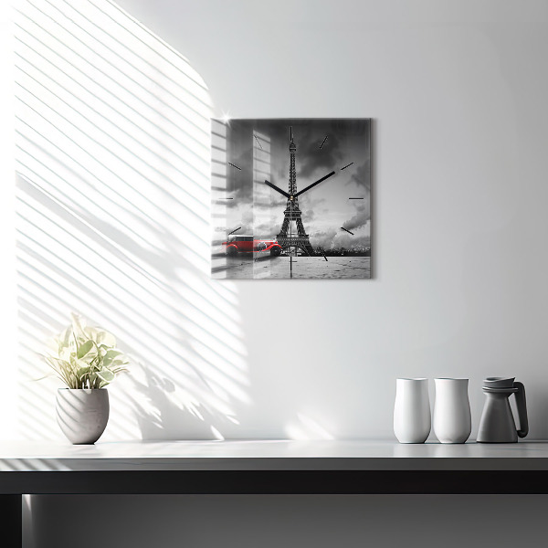 Orologio quadrato in vetro Torre Effel Parigi