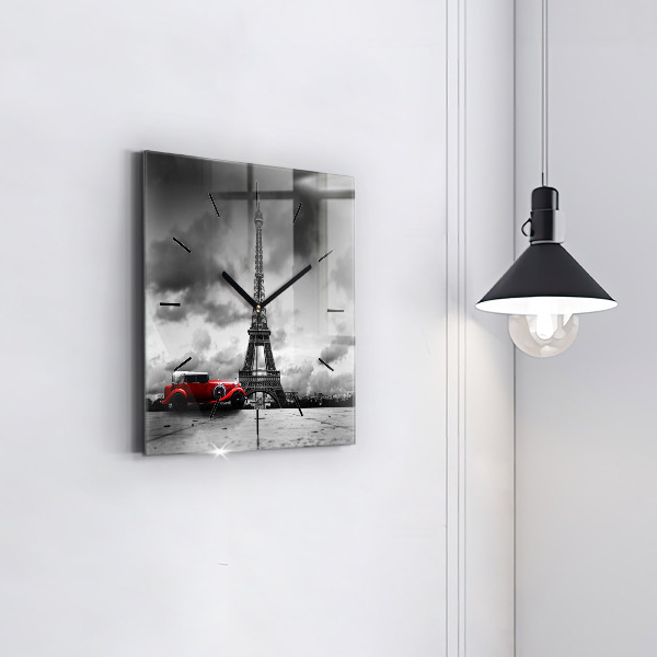 Orologio quadrato in vetro Torre Effel Parigi