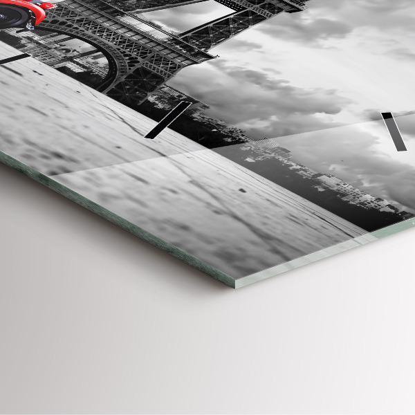 Orologio quadrato in vetro Torre Effel Parigi