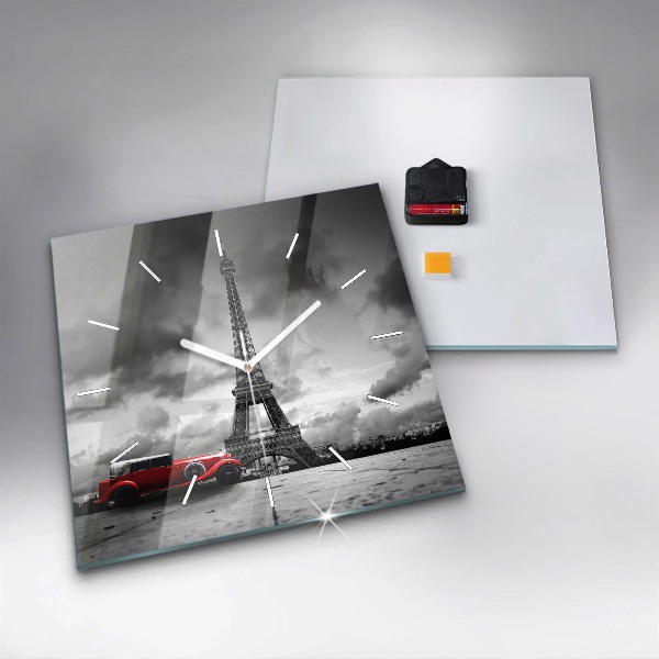 Orologio quadrato in vetro Torre Effel Parigi