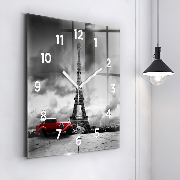 Orologio quadrato in vetro Torre Effel Parigi