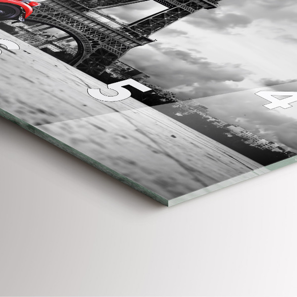 Orologio quadrato in vetro Torre Effel Parigi