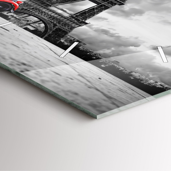 Orologio quadrato in vetro Torre Effel Parigi