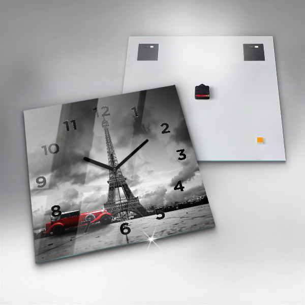 Orologio quadrato in vetro Torre Effel Parigi