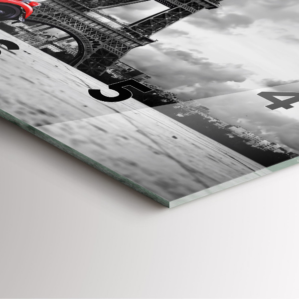 Orologio quadrato in vetro Torre Effel Parigi