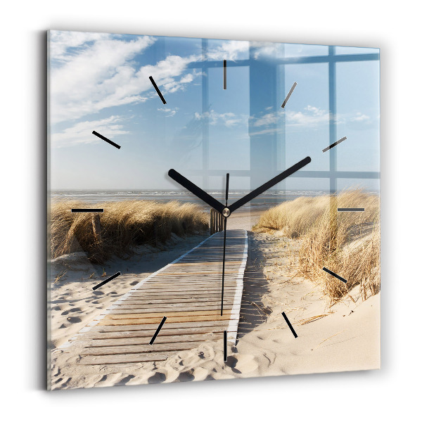 Orologio quadrato Vista della spiaggia
