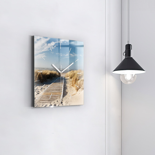 Orologio quadrato Vista della spiaggia