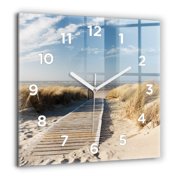 Orologio quadrato Vista della spiaggia