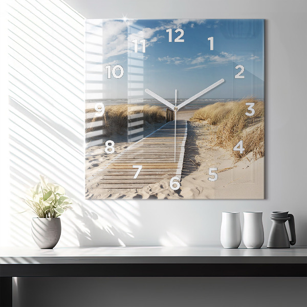 Orologio quadrato Vista della spiaggia