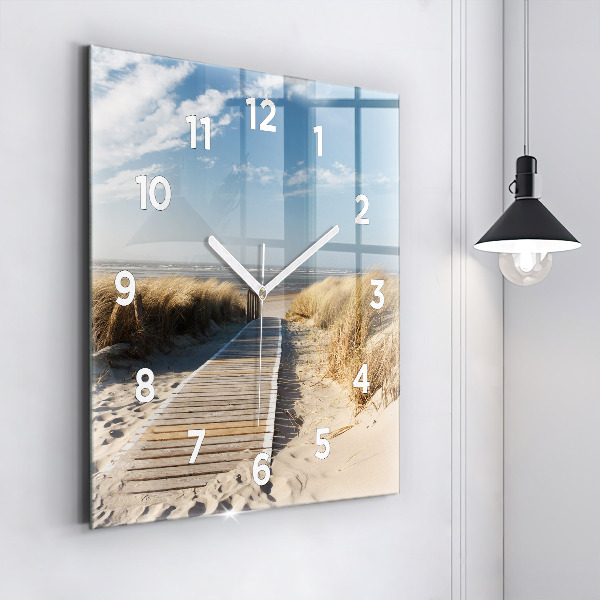 Orologio quadrato Vista della spiaggia