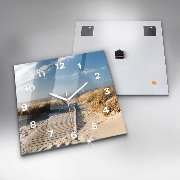 Orologio quadrato Vista della spiaggia