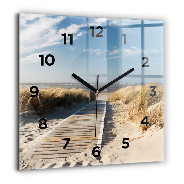 Orologio quadrato Vista della spiaggia