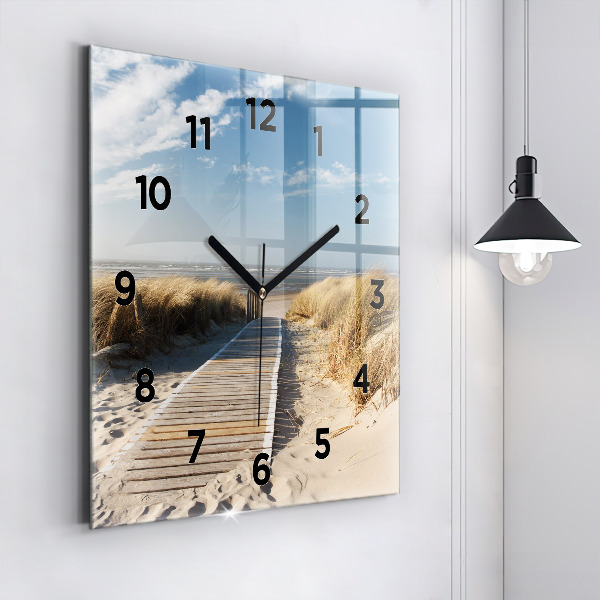 Orologio quadrato Vista della spiaggia