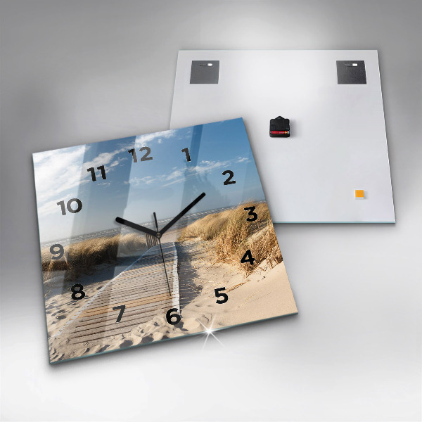 Orologio quadrato Vista della spiaggia