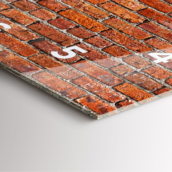 Orologio quadrato Vecchio muro di mattoni