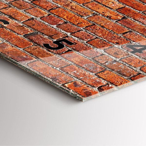 Orologio quadrato Vecchio muro di mattoni