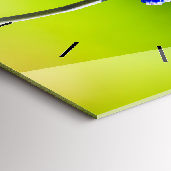 Orologio quadrato Fiori blu