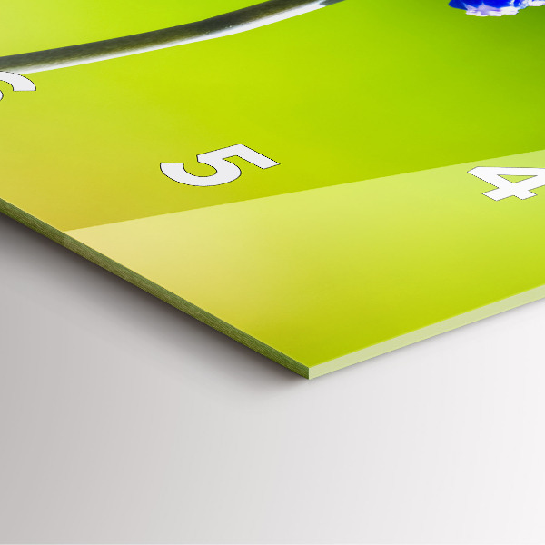 Orologio quadrato Fiori blu