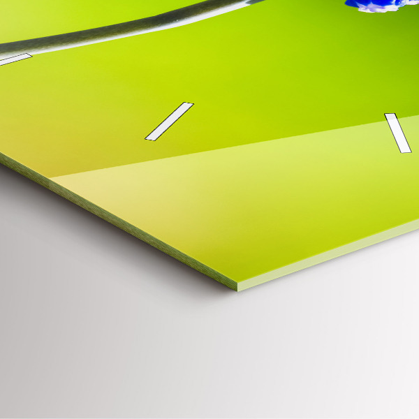 Orologio quadrato Fiori blu