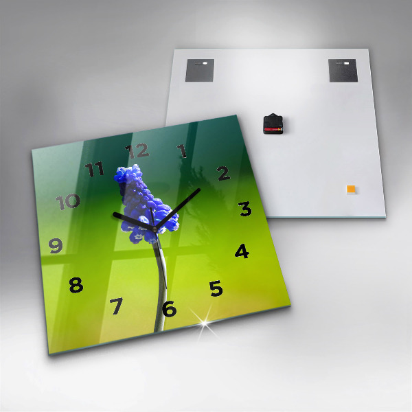 Orologio quadrato Fiori blu